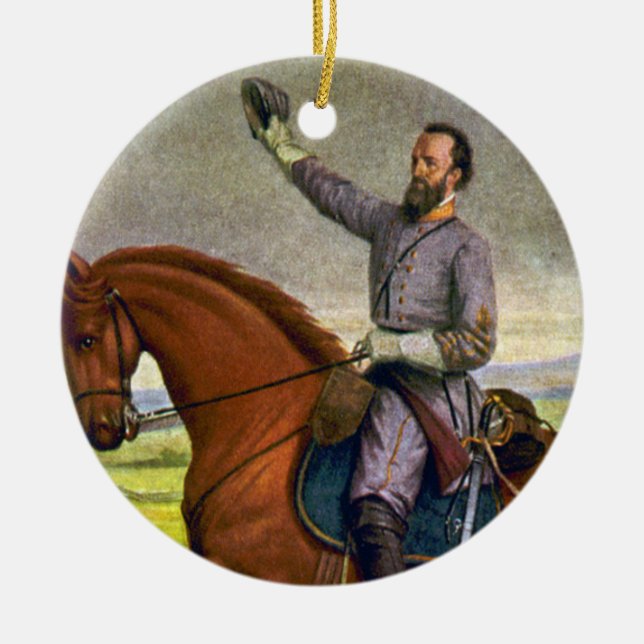 Stonewall Jackson Ceramic Tree Decoration (Front)