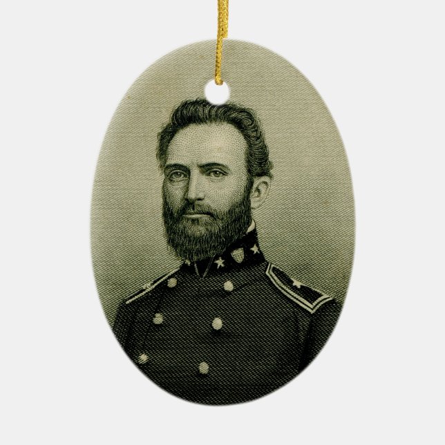 Stonewall Jackson Ceramic Tree Decoration (Front)