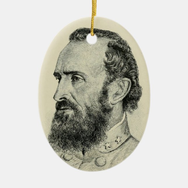 Stonewall Jackson Ceramic Tree Decoration (Front)