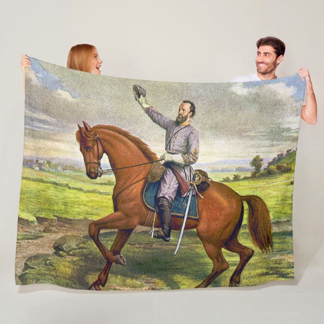 STONEWALL JACKSON on LITTLE Fleece Blanket (In Situ)