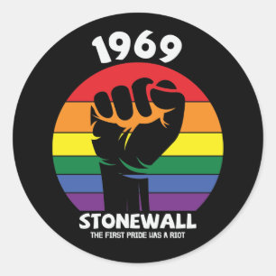 Stonewall Riot Remembrance Gay Pride  Classic Round Sticker
