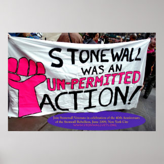 Stonewall Was An Unpermitted Action Poster