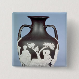 Stoneware, copy of the Portland Vase 15 Cm Square Badge