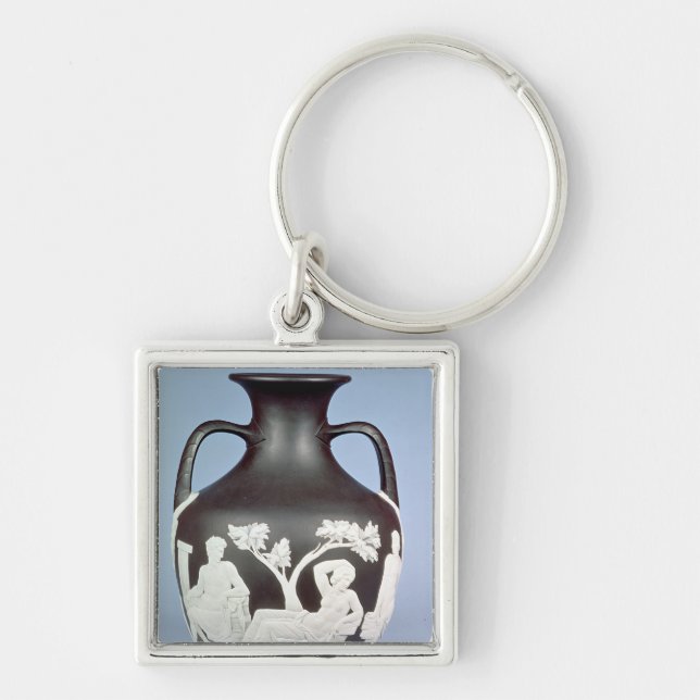 Stoneware, copy of the Portland Vase Key Ring (Front)