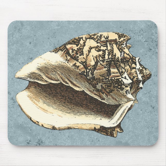 Stonewashed Conch Shell Mouse Mat (Front)