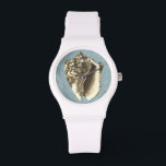 Stonewashed Conch Shell Watch<br><div class="desc">Get this unique stonewashed Conch seashell image on your next product. This amazing,  blue background with a tan Conch will look great on anything. Take the beach with you everywhere you go.</div>