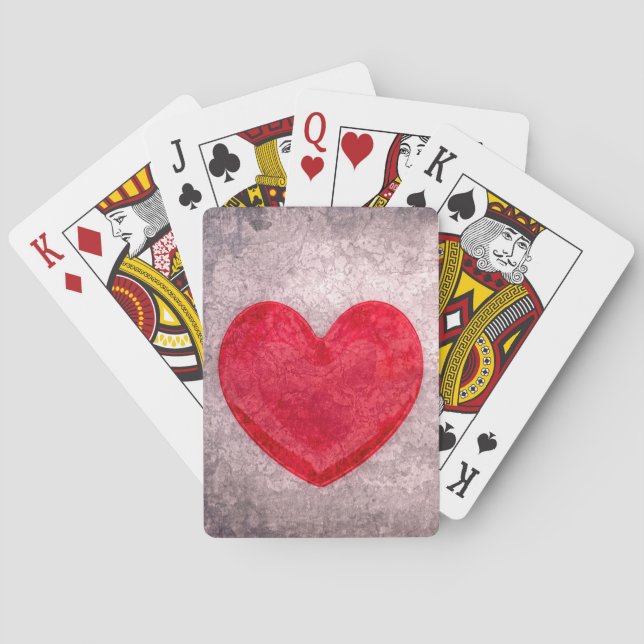 Stonewashed Heart Playing Cards (Back)