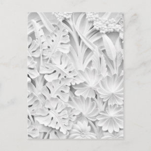 Stonework in a Leaf and Flower Motif Postcard