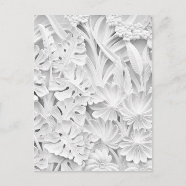 Stonework in a Leaf and Flower Motif Postcard (Front)
