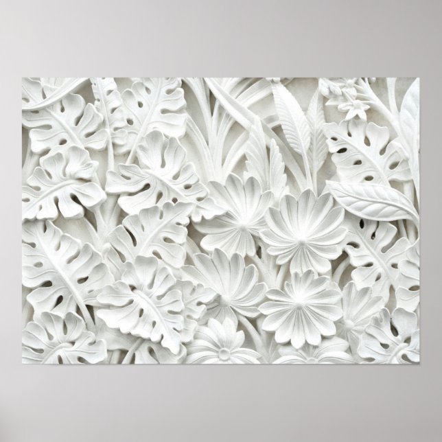 Stonework in a Leaf and Flower Motif Poster (Front)