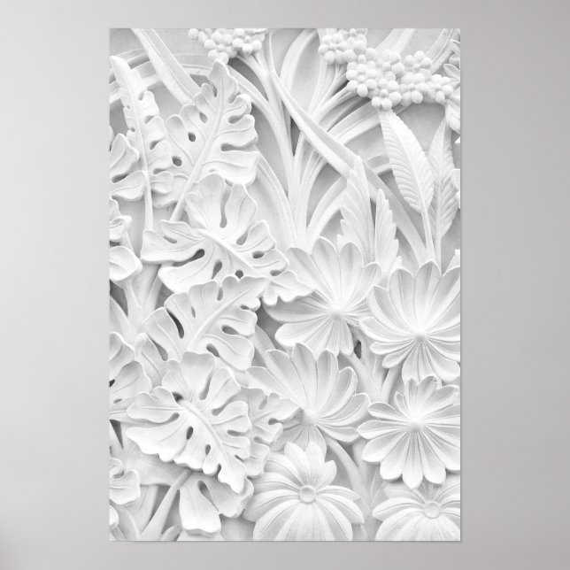 Stonework in a Leaf and Flower Motif Poster (Front)
