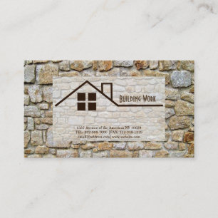 Stonework Masonry & Bricklaying Business Card