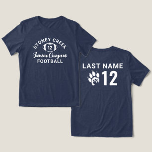 Stoney Creek Junior Cougars Football White Tri-Blend Shirt