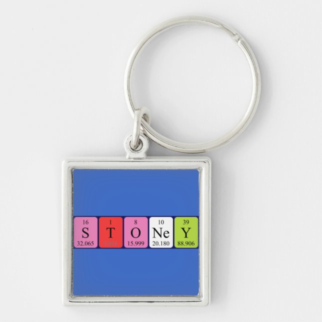 Stoney periodic table name keyring (Front)