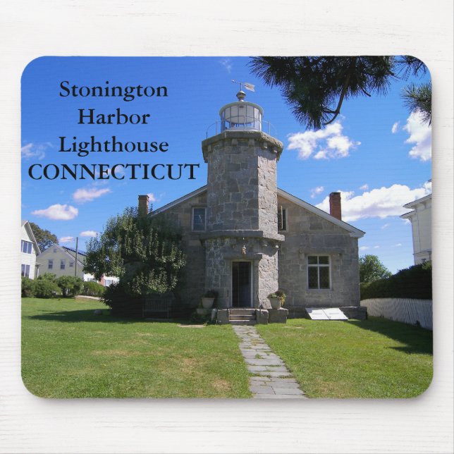 Stonington Harbour Lighthouse, Connecticut Mouse Mat (Front)