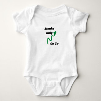Stonks Only Go Up   Baby Bodysuit