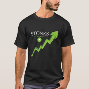 Stonks To The Moon Day Trading Stock Market Forex  T-Shirt