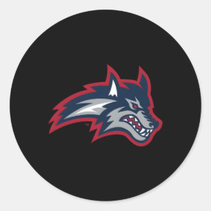 Stony Brook Seawolves Icon Classic Round Sticker