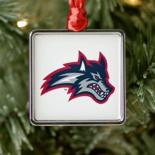 Stony Brook University   Seawolves Metal Tree Decoration
