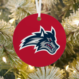 Stony Brook University   Seawolves Metal Tree Decoration