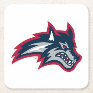 Stony Brook University   Seawolves Square Paper Coaster