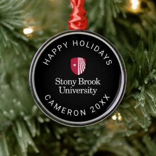 Stony Brook University   Wordmark Metal Tree Decoration