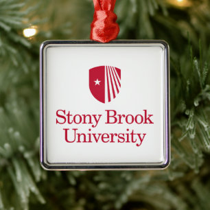 Stony Brook University   Wordmark Metal Tree Decoration