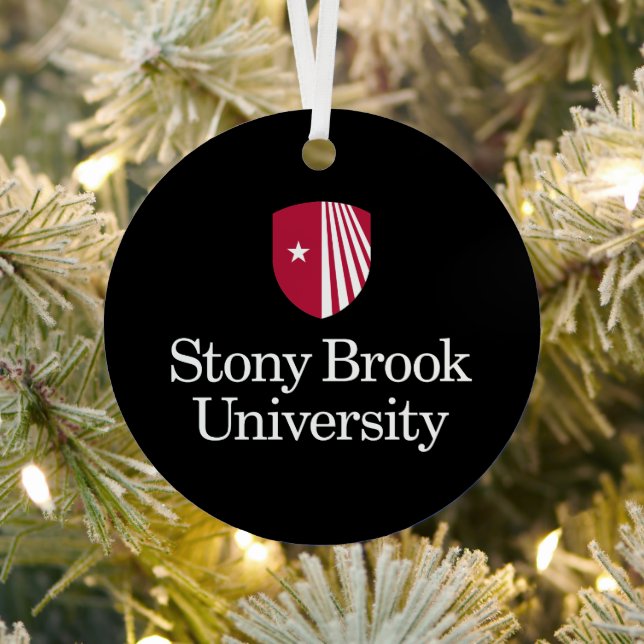 Stony Brook University | Wordmark Metal Tree Decoration (Insitu)