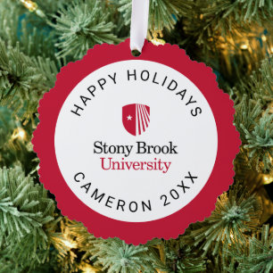 Stony Brook University   Wordmark Tree Decoration Card