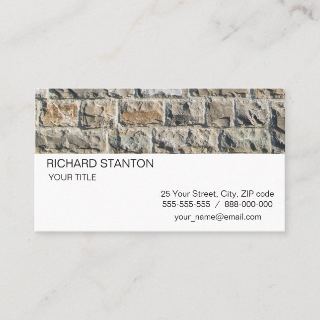 Stony pattern business card (Front)