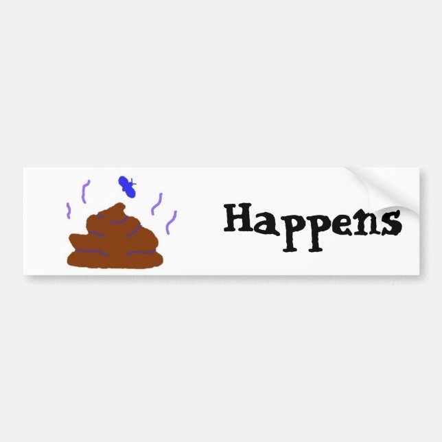 Stool Happens Bumper Sticker (Front)