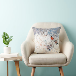 Stoopendaal - Bullfinches, fine art painting Cushion