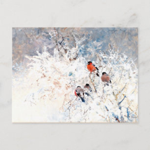 Stoopendaal - Bullfinches, fine art painting Postcard