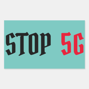 Stop 5G Rectangular Sticker