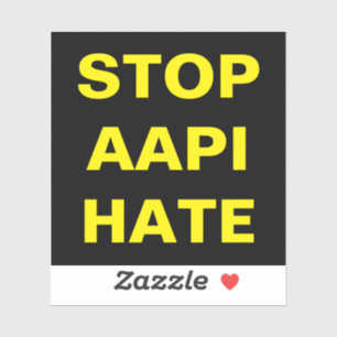 Stop AAPI Hate black and yellow