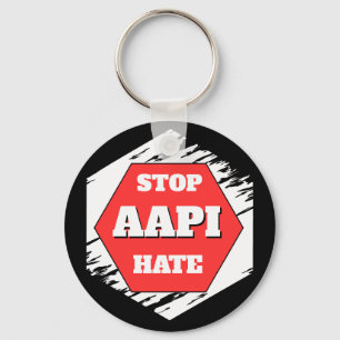 Stop AAPI Hate Rectangular Key Ring
