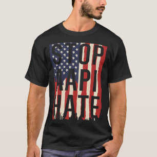 Stop AAPI Hate, Stop Asian Hate Flag T-Shirt