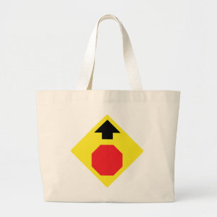 Stop Ahead Diamond Shape Jumbo Tote Bag