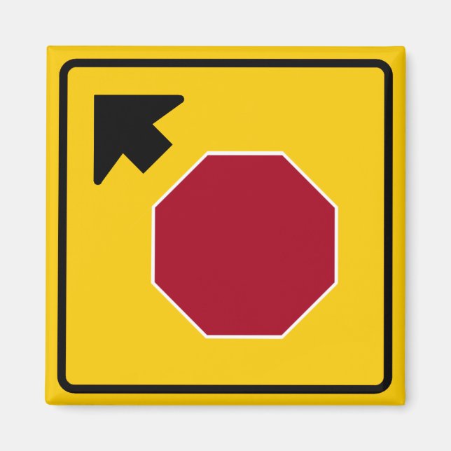 Stop Ahead Highway Sign Magnet (Front)