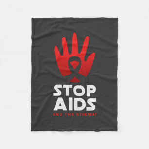 Stop Aids Fleece Blanket