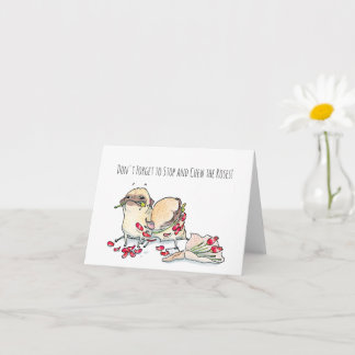 Stop and Chew the Roses pug card
