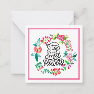 Stop and smell the flowers  card