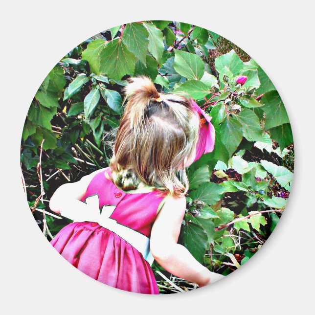 Stop and Smell the Roses Photo Magnet (Front)