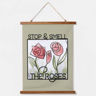 Stop and Smell the Roses Rose Garden Hanging Tapestry