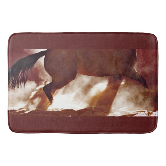 Stop and Turn Bath Mat Western Horse (Front)