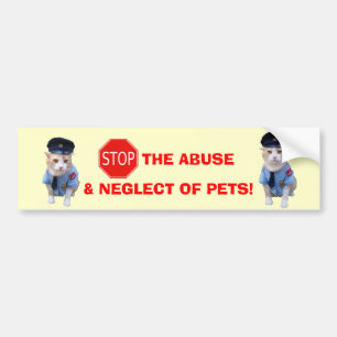 Stop Animal Abuse Bumper Sticker