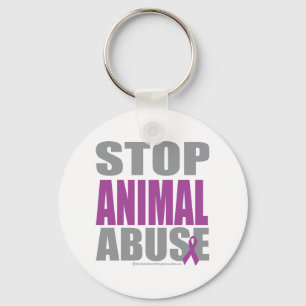 Stop Animal Abuse Key Ring