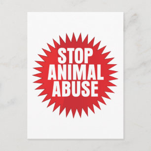 Stop Animal Abuse Postcard