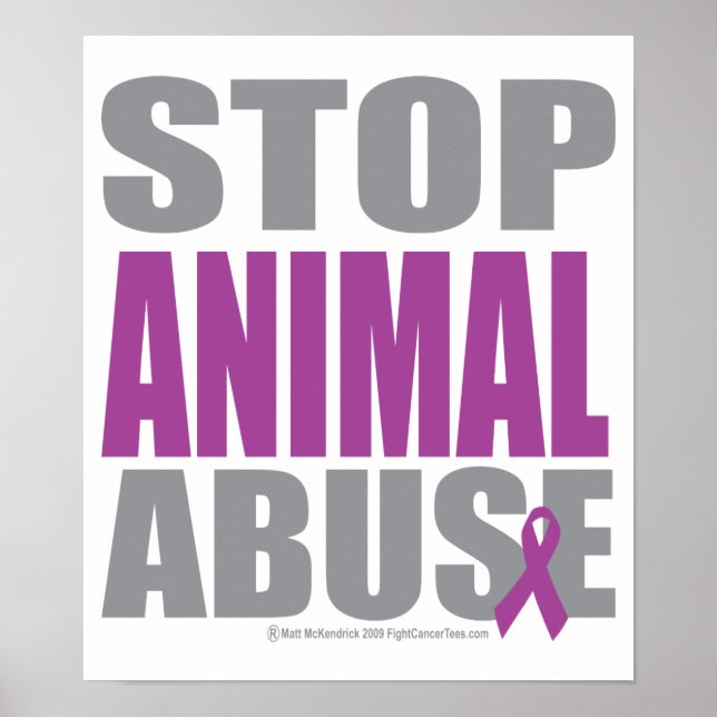 Stop Animal Abuse Poster (Front)