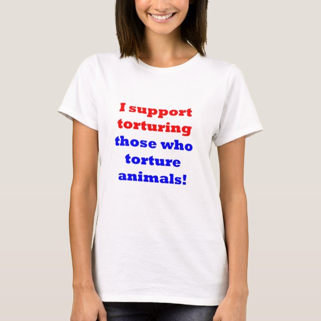 Stop animal abuse T-Shirt (Front)